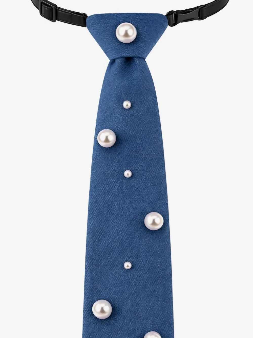 Blue Pearl-Embellished Men's Necktie